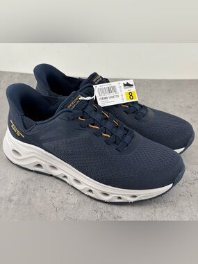 Skechers Men's Glide Step Sneaker Hands Free Swift Fit Sz 8 Navy New No Box